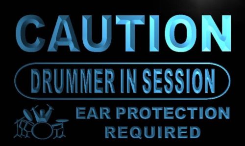 Caution Drummer in Session Neon Light Sign